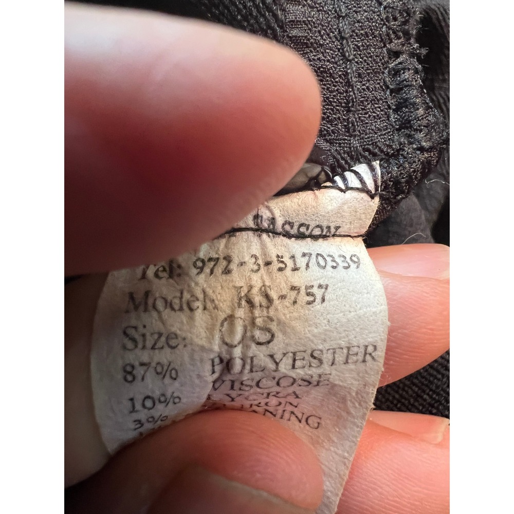 Kedem Sasson Black Textured Button Front Duster Overcoat Lagenlook Steampunk - Picture 13 of 13